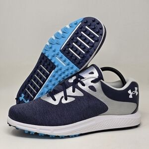 Under Armour Women Charged Breathe Knit SL Golf Shoes Midnight Navy Size 10 New